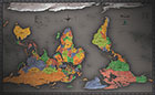 United States Wall Map, High Detail with Beautiful Colors and Shaded Relief